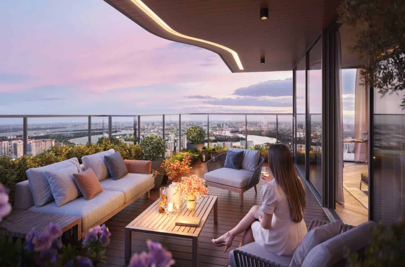  Mặt bằng căn Penthouse (căn điển hình) hình 2 Eaton Park